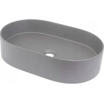 Umyvadlo Umyvadlo na desku oválné Deante Silia 55 cm šedé