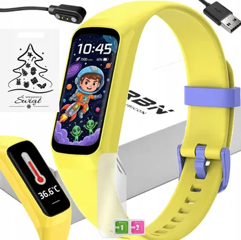 Hodinky Chytré Hodinky pro děti Rubicon RNCF05 žlutý