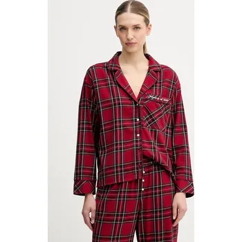 Dámská košile Pyžamová košile Abercrombie & Fitch dámská, vínová barva, KI146-5097-556 KI146.5097.556 83X, vel. L