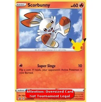 Karetní hra Pokémon JUMBO SWSH002 Scorbunny - Black Star Promo