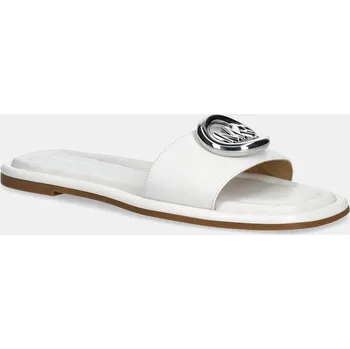 Dámské pantofle Kožené pantofle MICHAEL Michael Kors Milan Slide dámské, bílá barva, 40R6MLFS1L.085 00X, EUR 40