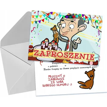 Pozvánka POZVÁNKY PRO DĚTI DĚTSKÉ NAROZENINOVÉ MR. BEAN (JÁŠA FAZOLE) + OBÁLKA