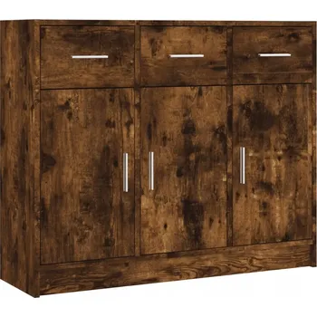 Komoda Skříňka Kouřový Dub, Materiál na bázi dřeva, 91x28x75 cm