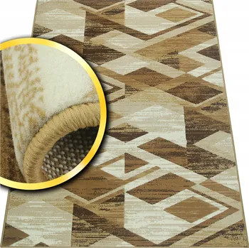 Koberec KOBEREC MODERNÍ KOBEREC HNĚDÝ BÉŽOVÝ VENEZIA KOBERCE DO OBÝVÁKU 80x300