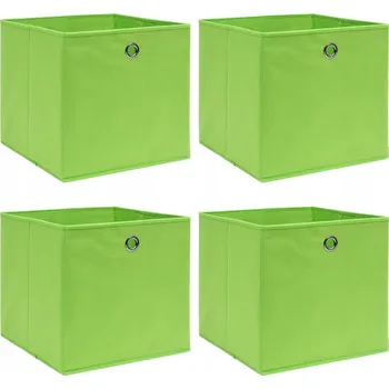 Úložný box Skládací úložné boxy z netkané textilie, zelené 32x32x32 cm