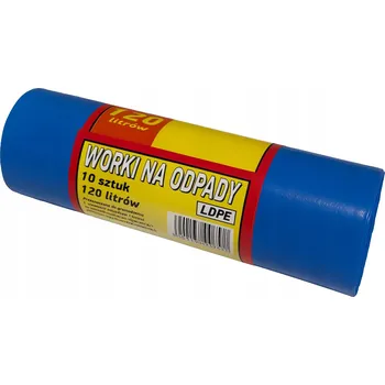 Pytle na odpadky PYTLE NA ODPAD, PAPÍR, MODRÉ, 120L, 10 KUSŮ