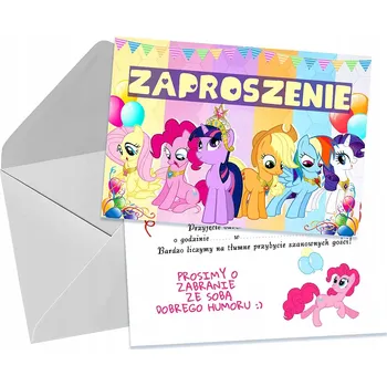 Pozvánka POZVÁNKY PRO DĚTI DĚTSKÉ NAROZENINOVÉ MY LITTLE PONY + OBÁLKA