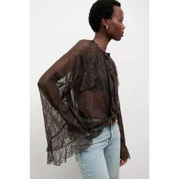 Dámská halenka Halenka Answear.LAB dámská, hnědá barva 93210.iok 88X, vel. S