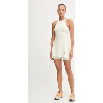 Dámské šaty Sportovní šaty adidas by Stella McCartney TruePurpose béžová barva, mini, JM1409 12X, vel. XS