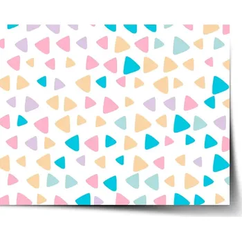 Plakát Sablio Plakát Barevné trojúhelníčky - 60x40 cm