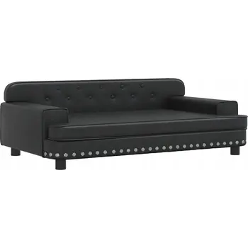 Pohovka Pohovka pro psa z masivního borovicového dřeva, černá, 90x53x30 cm