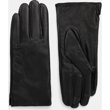 Rukavice Kožené rukavice Answear.LAB dámské, černá barva plain.glove 99X, vel. S/M
