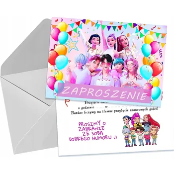 Pozvánka POZVÁNKA NA NAROZENINOVOU OSLAVU KPOP DEMON HUNTERS + OBÁLKA