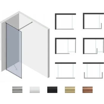 Variabilní sprchová zástěna MEXEN KIOTO 60x200 cm, 8 mm - čiré sklo
