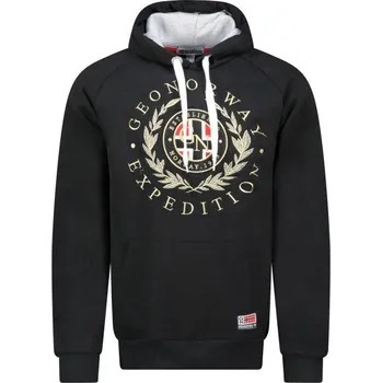 Pánská mikina Pánská mikina Giger DB 100 M WZ3045H/GN Černá vzor - Geographical Norway černá vzor 3XL