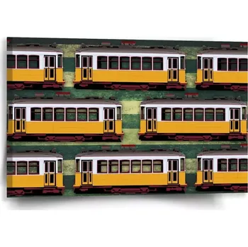 Obraz Sablio Obraz Lisabonské historické tramvaje Zelený Pattern - 60x40 cm