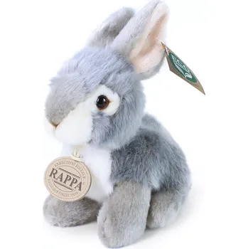 plyšák Plyšový šedý králík sedící 16 cm eco-friendly RAPPA