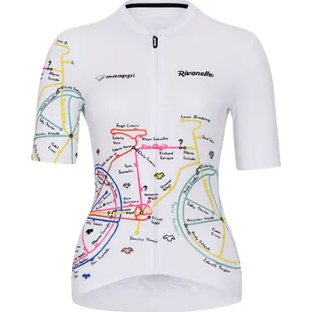 cyklistický dres RIVANELLE Cyklistický dres s krátkým rukávem - MAAPPI ELITE LADY - bílá/vícebarevná XL