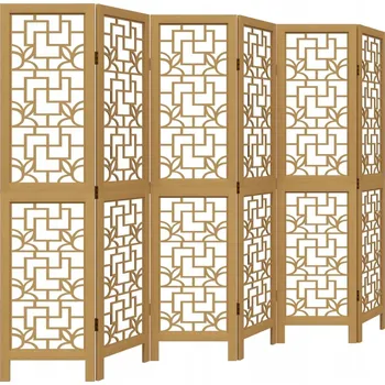 Paraván Paraván z masivního dřeva paulovnie, hnědý, 210-215x160 cm