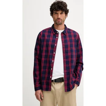 Pánská košile Bavlněná košile Pepe Jeans pánská, tmavomodrá barva, regular, s klasickým límcem, PM3090839 59A, vel. XL