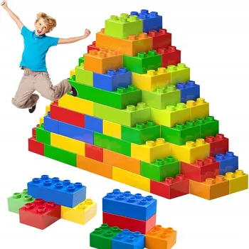 ostatní stavebnice Barevné Stavební Stavebnice Velké, 108 Dílků