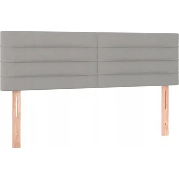 Stylové čelo postele s nastavitelnou výškou, světle šedé, 144x5x78/88 cm