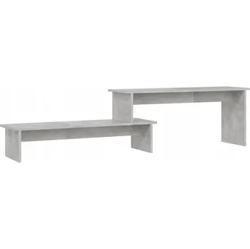 Televizní stolek Industriální televizní stolek, nastavitelný, šedý betonu, 180x30x43 cm