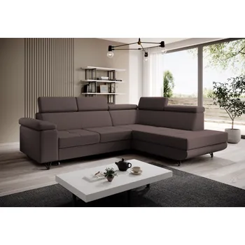 Sedací souprava Polohovatelná rozkládací sedací souprava JOGI P s úložným prostorem. Hnědá