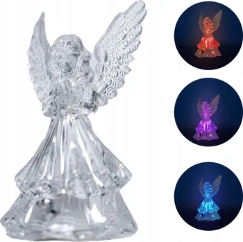 Vánoční dekorace FIGURKA ŚWIĄTECZNA ANIOŁEK OZDOBA DEKORACJA SVÍTÍCÍ LED RGB NA VÁNOCE