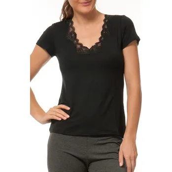 Dámská noční košile Triko ANTIGEL (ENA9106-02), Barva černá, Velikost XL