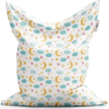 Sedací pytel Sablio Sedací vak Classic Měsíc a modré mráčky - 150x100 cm