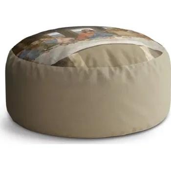 Taburet Sablio Taburet Circle Poslední večeře - Leonardo da Vinci: 38x48 cm