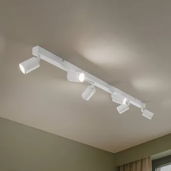 Lampička TK Lighting Stropní bodové světlo Top, bílé, 127 cm, 6-ramenné, kov, GU10 bílá 6 x 10 W LED - Doprava zdarma
