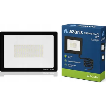 LED halogenová lampa 200W PREMIUM – nad garáž, do dílny, na zahradu – reflektor