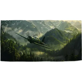 Osuška Sablio Ručník Bojové letadlo v horách - 50x100 cm