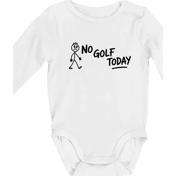 No Golf Today - Body kojenecké s dlouhým rukávem - Dlouhý r. do 3 měs ( Bílá )