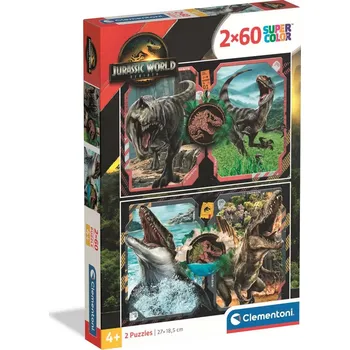 Puzzle Puzzle Jurský svět 2×60 dílků CLEMENTONI
