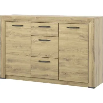 Komoda Komoda s dveřmi a zásuvkami do obývacího pokoje Sapori - Mebelbos Světlý dub 87,3x135,8 cm