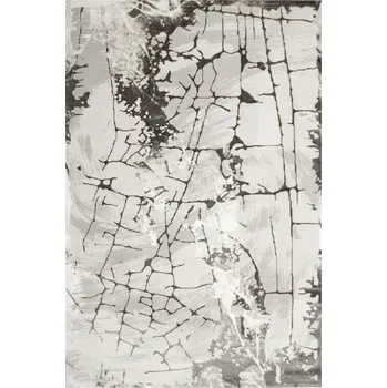 Koberec KOBEREC ŠEDÝ KRÉMOVÝ MODERNÍ VZHLED BETONU, OMÍTKY, MRAMORU, LESKLÝ GARDA 80x150 cm