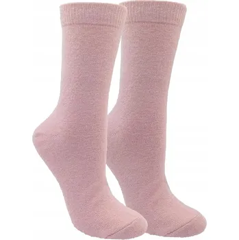 Dámské ponožky MARILYN Teplé silné dámské ponožky na zimu hladké ANGORA F33 růžové PINK