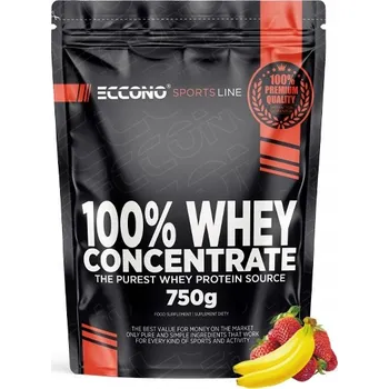 Protein Protein syrovátkový koncentrát - WPC Eccono prášek 750 g příchuť banán-jahoda