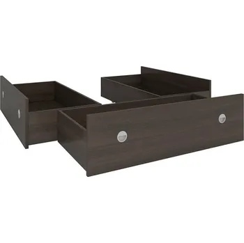 regál Šuplíky do postele 140 Nepo Plus - Black Red White - BRW Dub Noble 100,6x19 cm