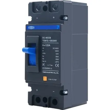 Zabezpečení domácnosti TOMZN 2P DC 1000 V MCCB solární jistič 125 A 64 x 150 mm ochrana proti přetížení lisované pouzdro bezpečné řízení napájení pro FV systémy