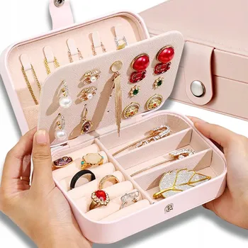 Šperkovnice Šperkovnice bílá z eko kůže s přihrádkami na prsteny