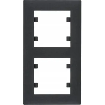 Hager LUMINA intense Rámeček dvojitý 2-násobný vertikální černý WL5623