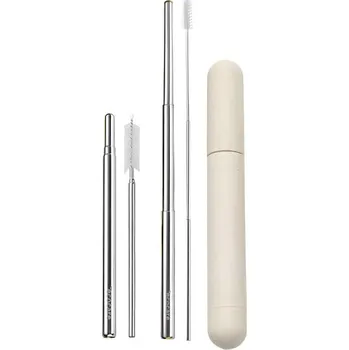 ECOCARE Ekologické teleskopické brčko Stříbrné 1 ks