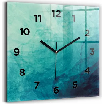 Hodiny Skleněné Hodiny s potiskem Nástěnné Tiché ručičky Kuchyně Abstrakce hloubka