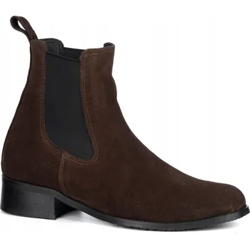 Dámská obuv Dámské kotníkové boty Olivier Colette kotníkové boty Chelsea z broušené kůže na plochém podpatku 35