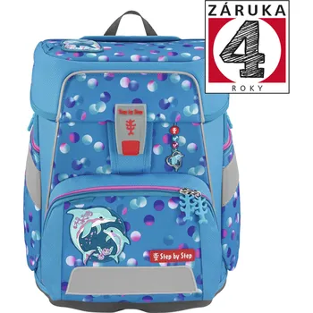 Set školních potřeb Školní aktovka Step by Step SPACE, Dolphin Finja - 5 dílný set, AGR certifikát