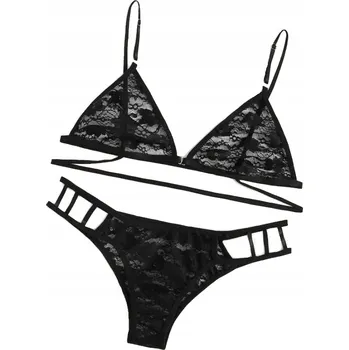 Dámská erotická souprava Erotická souprava spodního prádla Erotissi černá velikost S/M